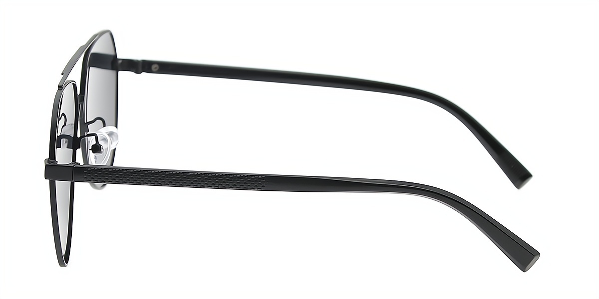 Black Aviator Classic Metal Eyeglasses