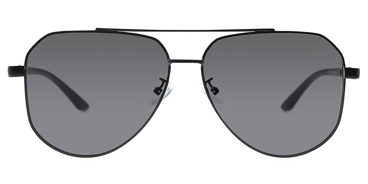 Black Aviator Classic Metal Eyeglasses