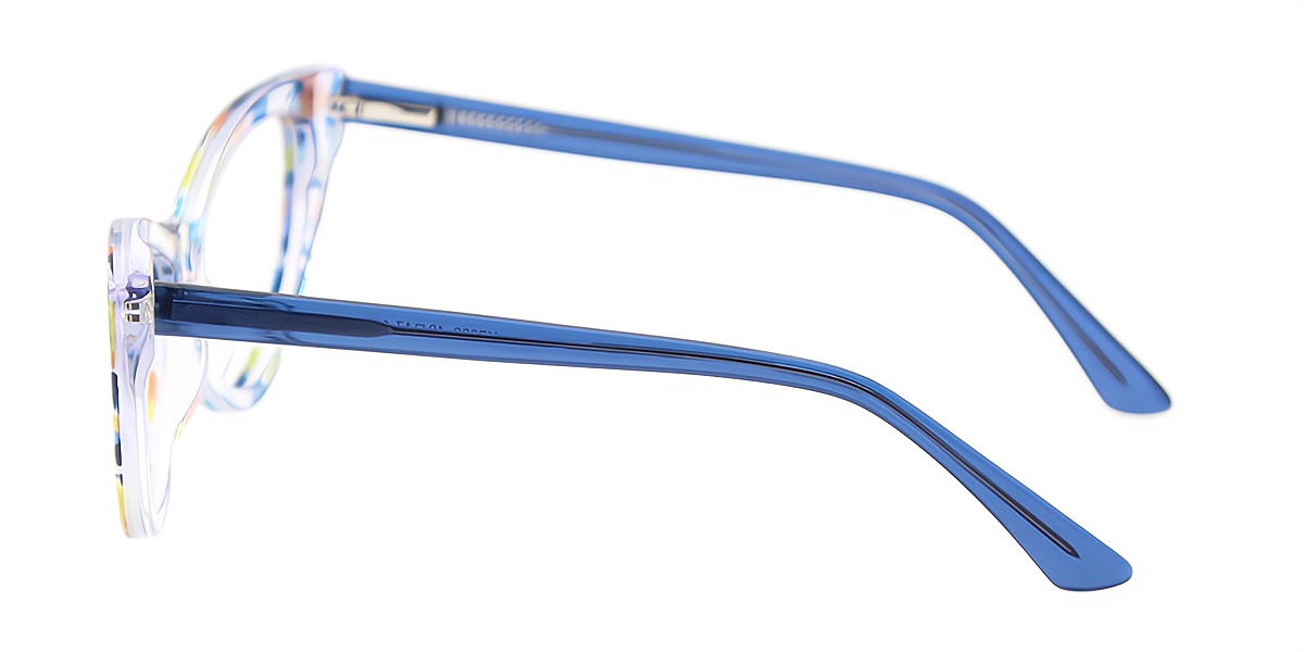 Mix Cat Eye Ornate Acetate Eyeglasses