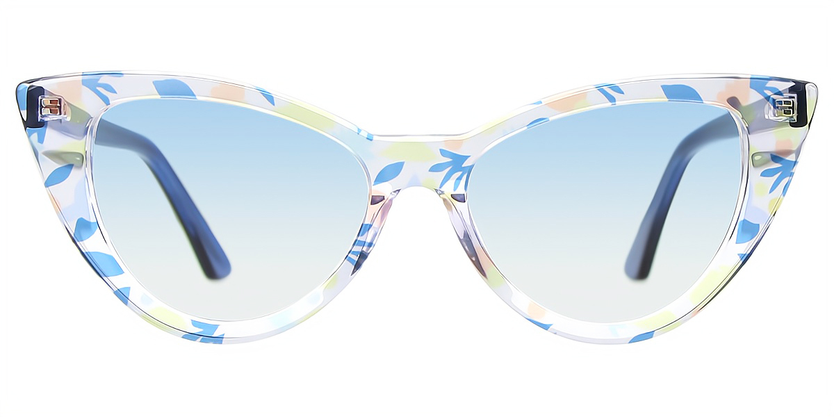 Mix Cat Eye Ornate Acetate Eyeglasses