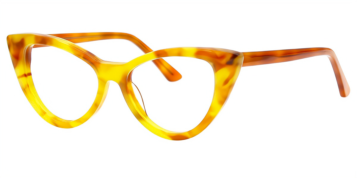 Tortoise Cat Eye Ornate Acetate Eyeglasses