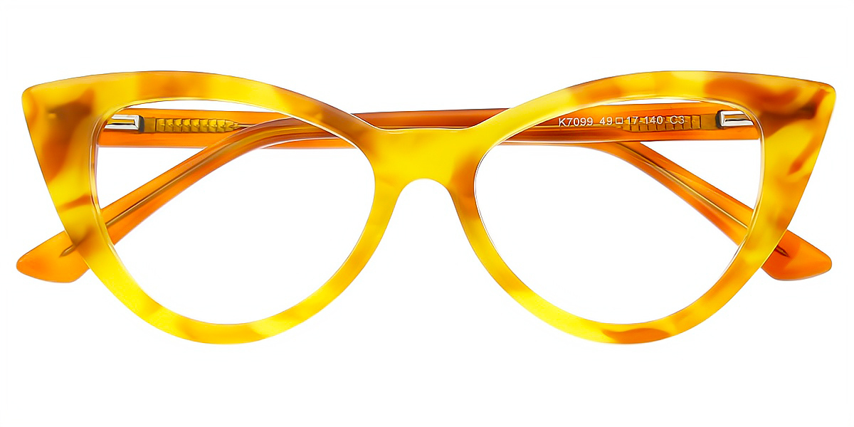 Tortoise Cat Eye Ornate Acetate Eyeglasses