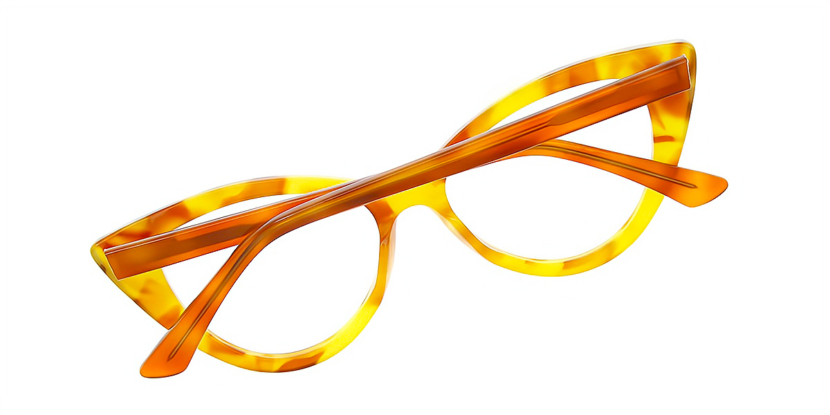 Tortoise Cat Eye Ornate Acetate Eyeglasses