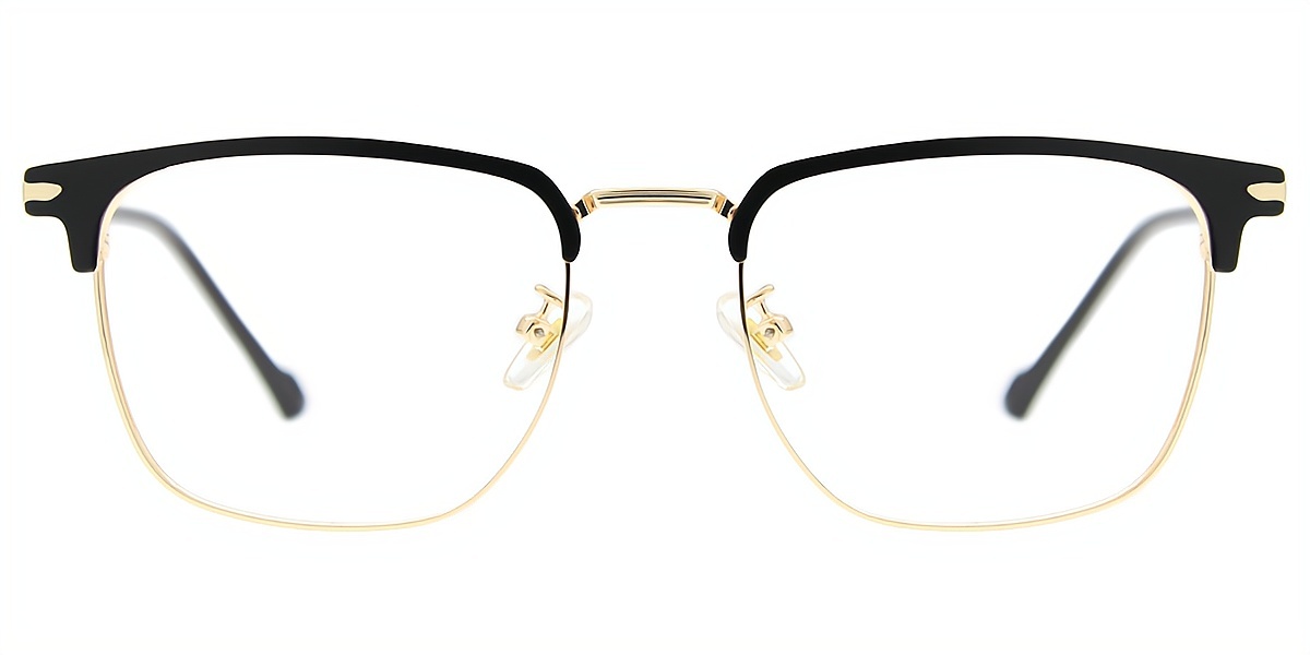 Golden Rectangle Classic Metal Eyeglasses