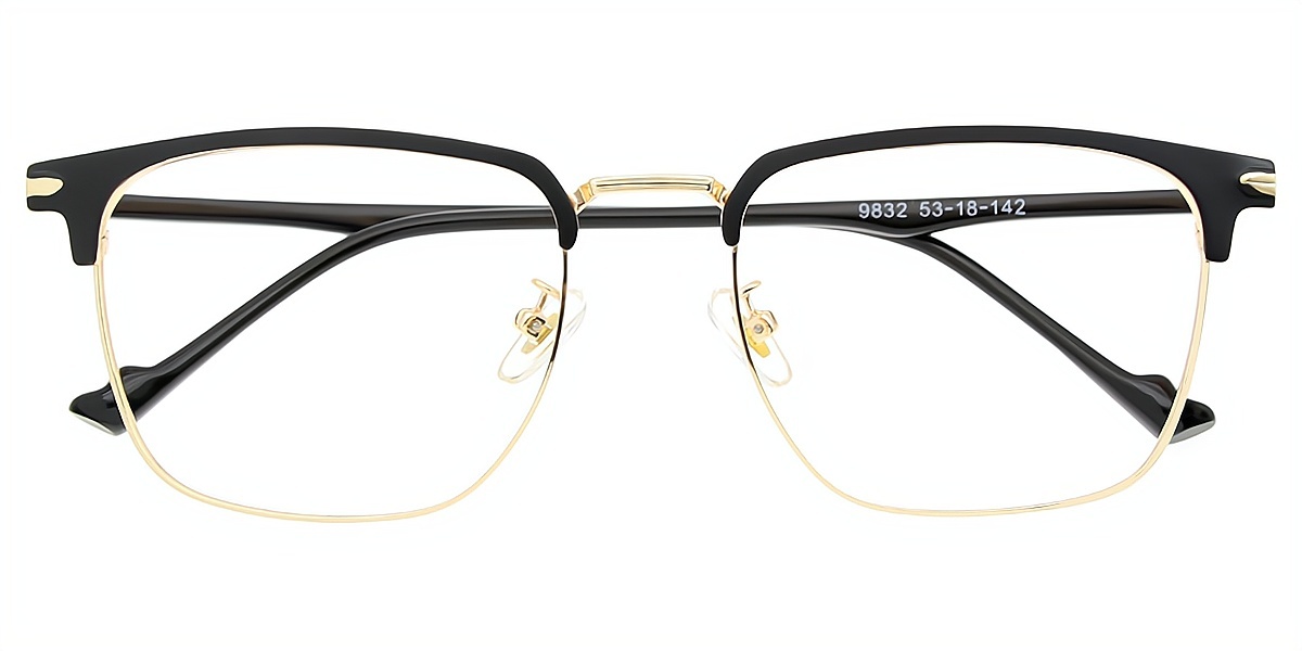 Golden Rectangle Classic Metal Eyeglasses