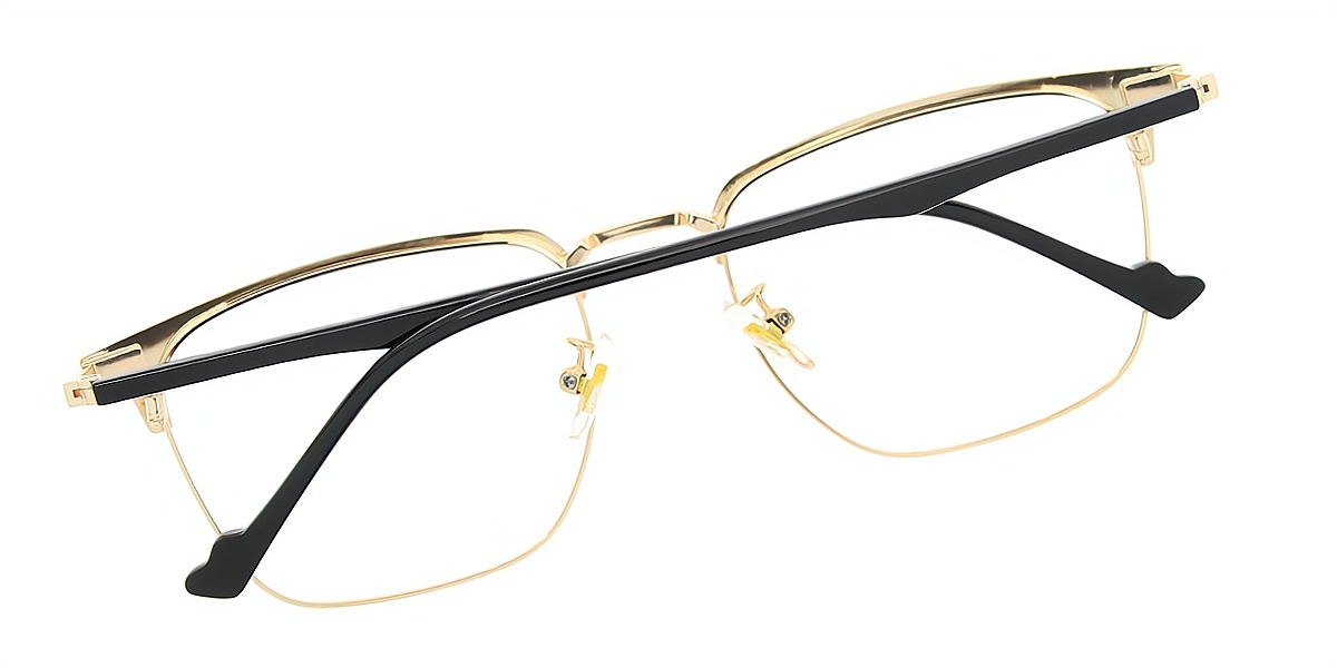 Golden Rectangle Classic Metal Eyeglasses