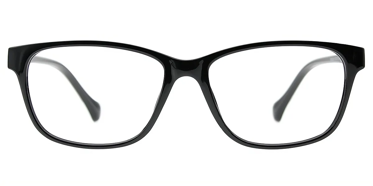 Black Rectangle Retro TR90 Eyeglasses