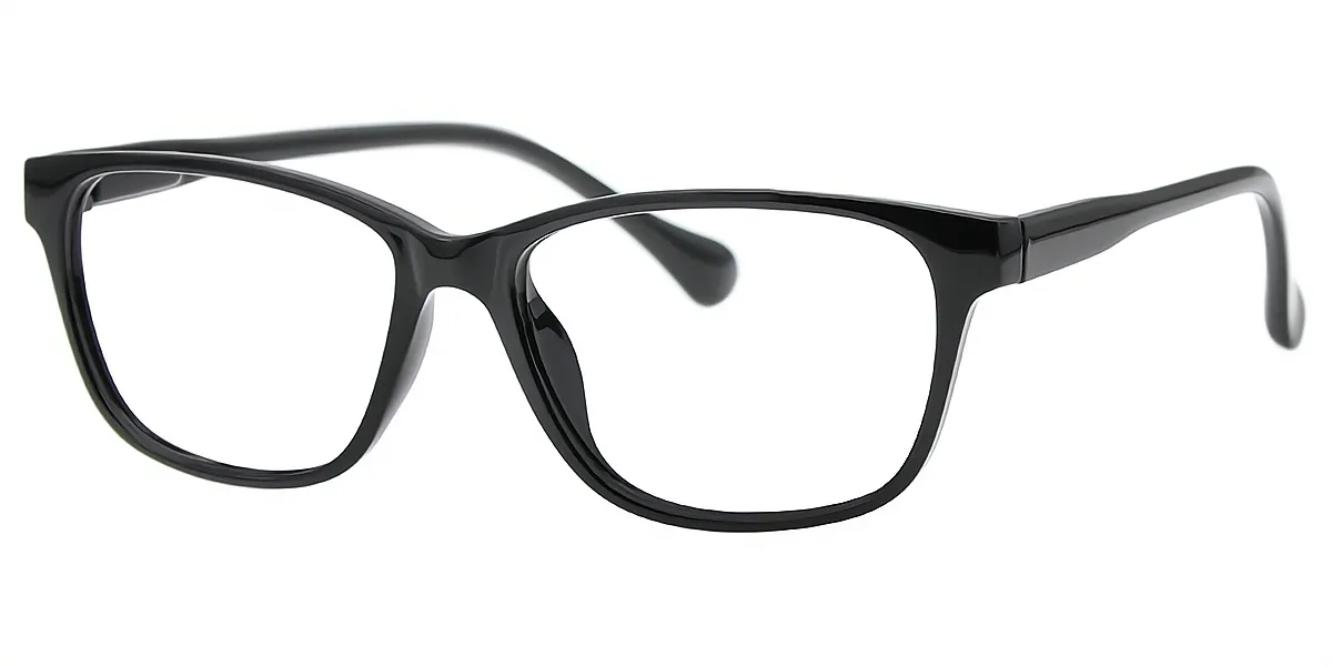 Black Rectangle Retro TR90 Eyeglasses