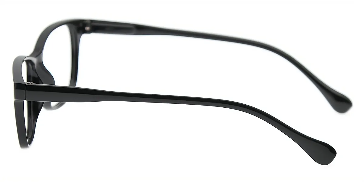 Black Rectangle Retro TR90 Eyeglasses