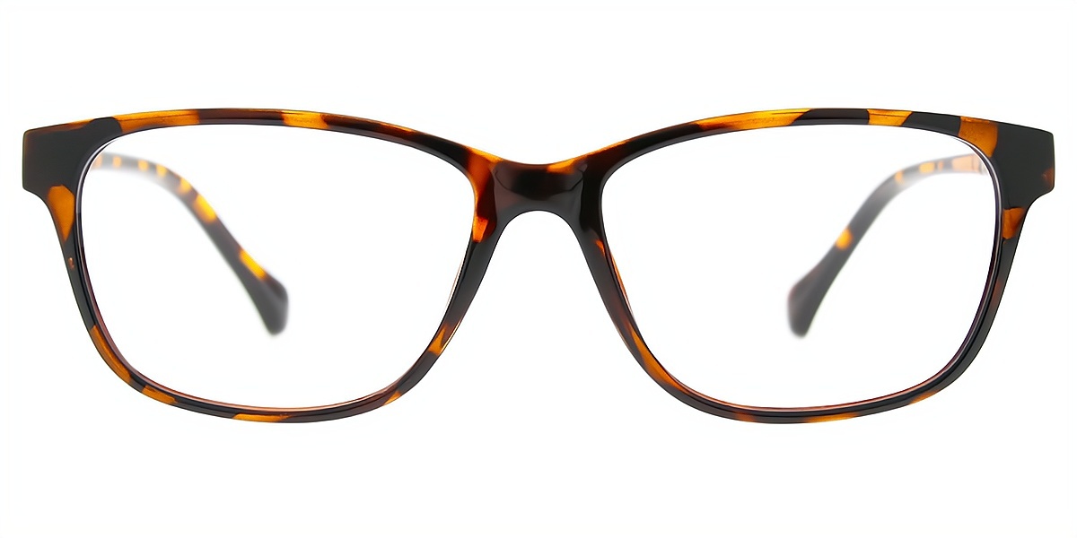 Tortoise Rectangle Retro TR90 Eyeglasses