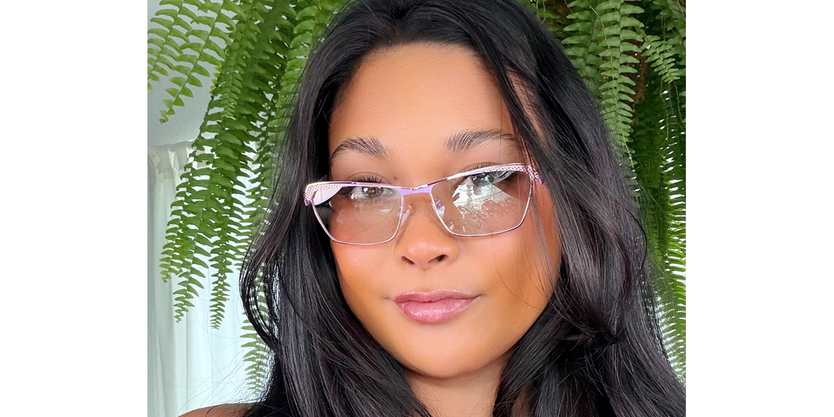 Purple Cat Eye Elaborate Metal Eyeglasses