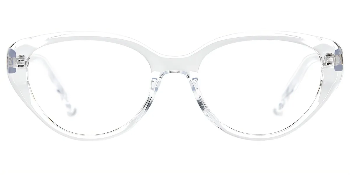 Clear Cat Eye Hipster Plastic Eyeglasses