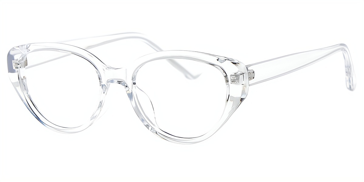 Clear Cat Eye Hipster Plastic Eyeglasses