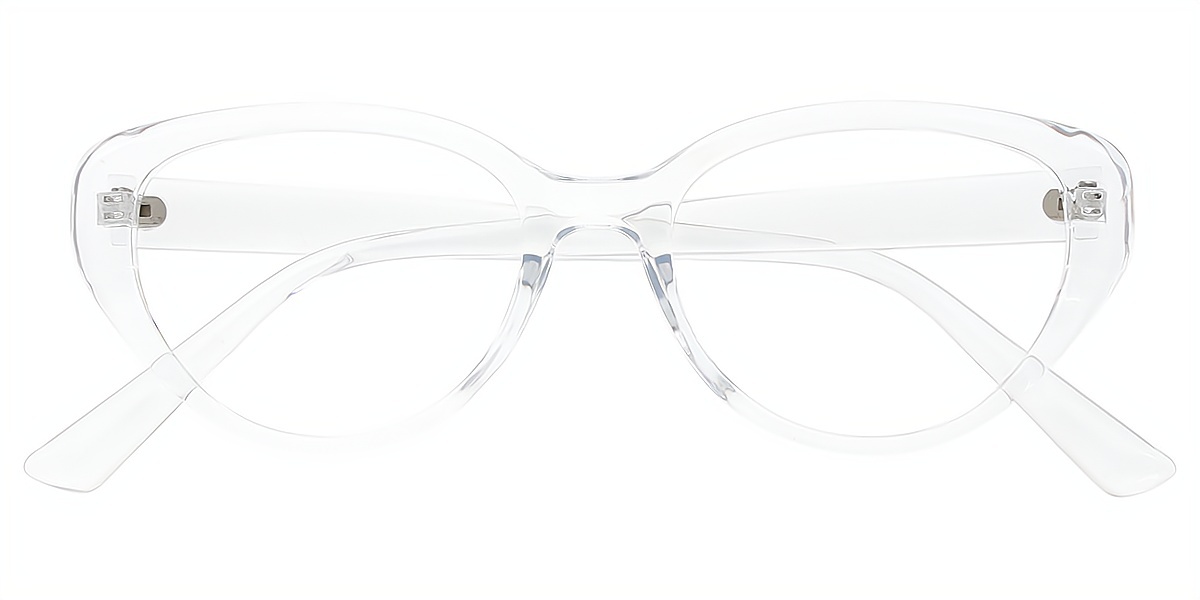 Clear Cat Eye Hipster Plastic Eyeglasses