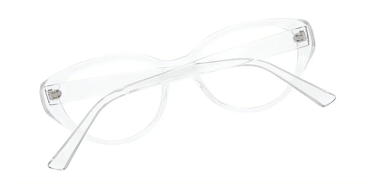 Clear Cat Eye Hipster Plastic Eyeglasses
