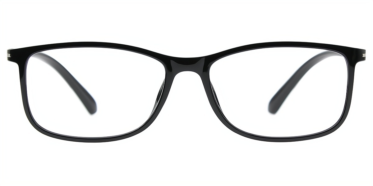 Black Rectangle Simple TR90 Eyeglasses