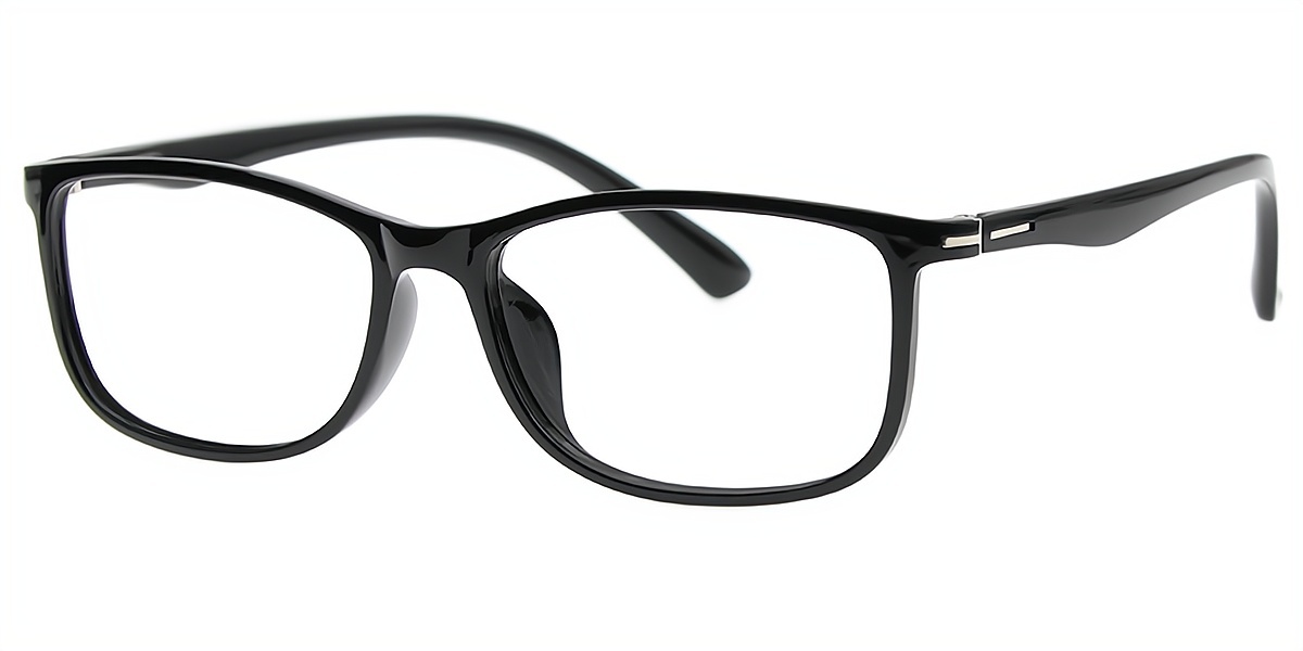 Black Rectangle Simple TR90 Eyeglasses