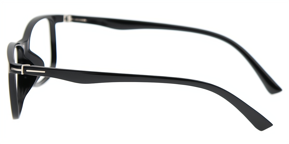 Black Rectangle Simple TR90 Eyeglasses