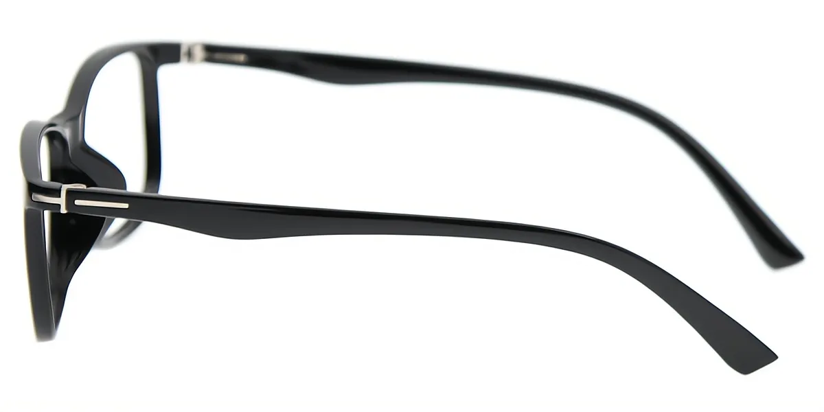 Black Rectangle Simple TR90 Eyeglasses