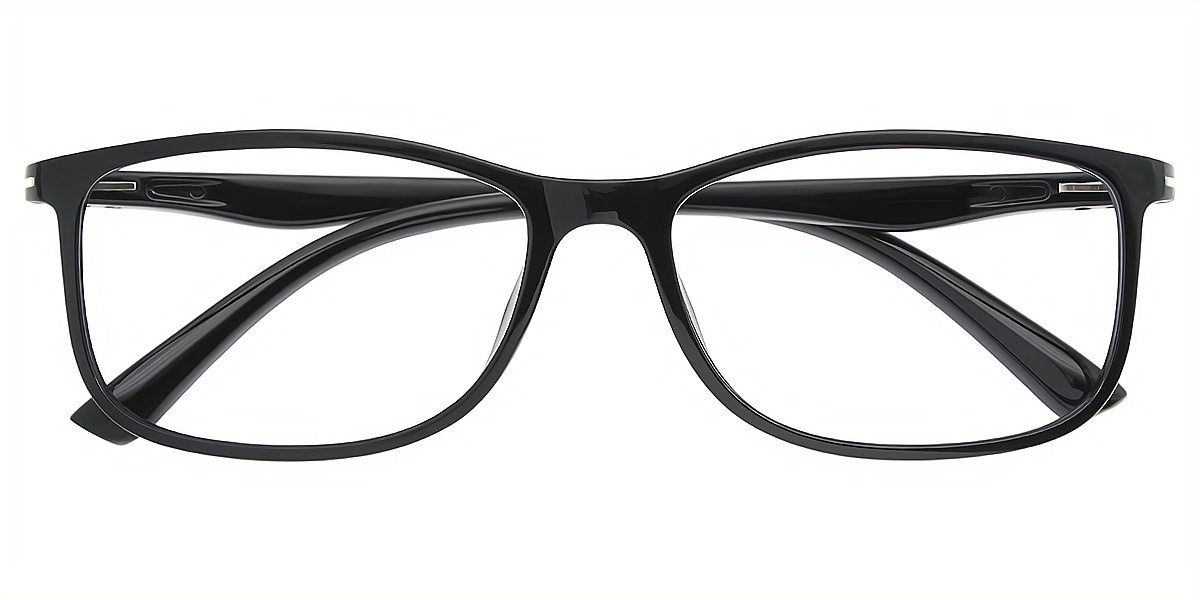 Black Rectangle Simple TR90 Eyeglasses