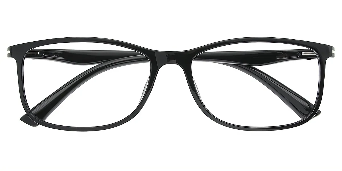 Black Rectangle Simple TR90 Eyeglasses