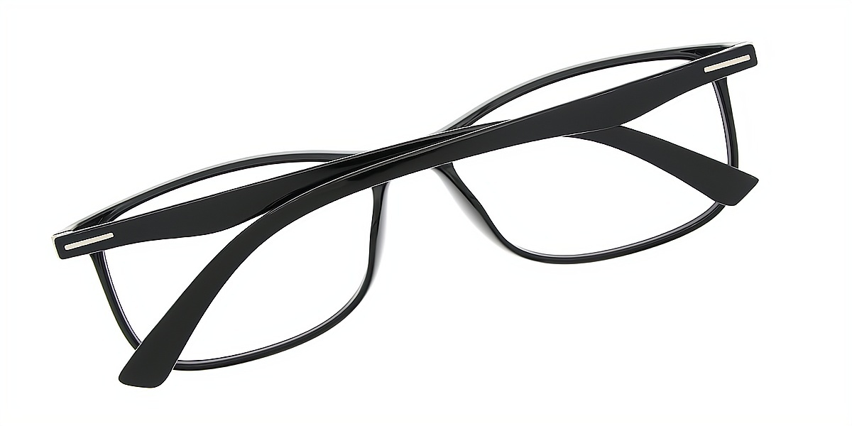 Black Rectangle Simple TR90 Eyeglasses