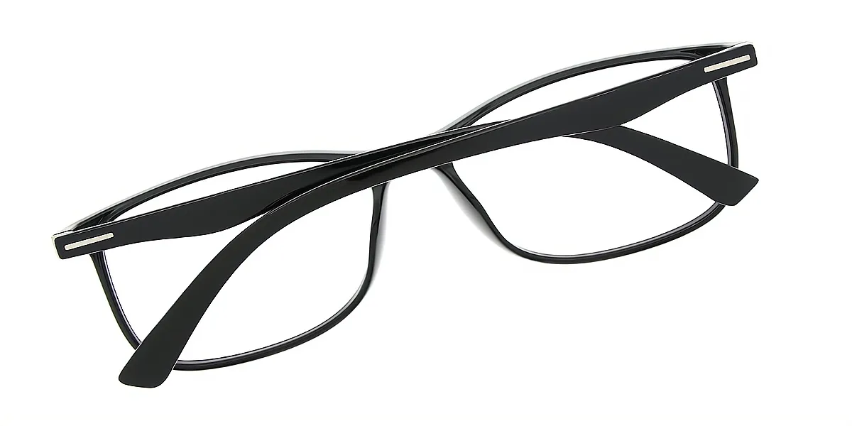 Black Rectangle Simple TR90 Eyeglasses