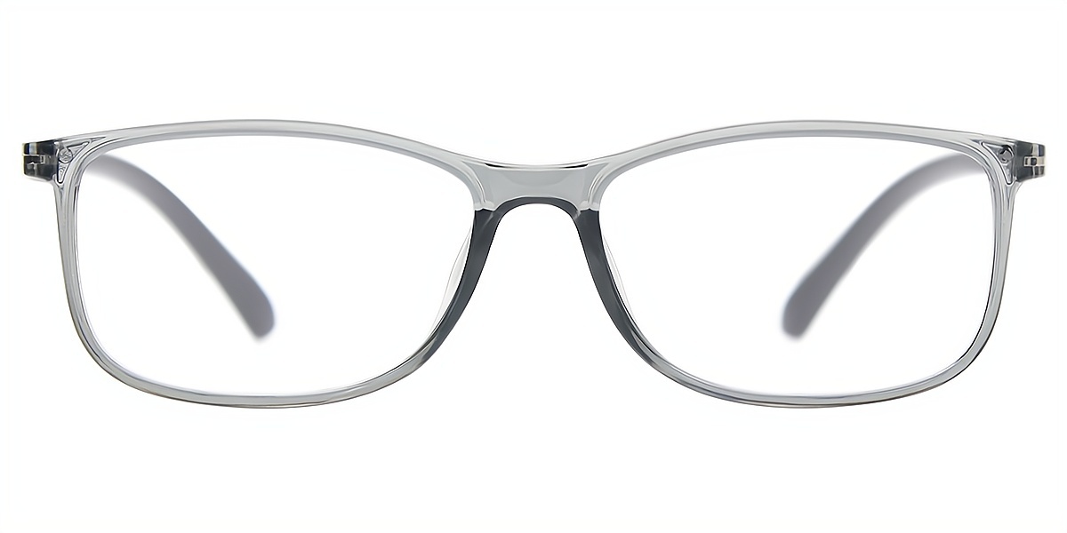 Gray Rectangle Simple TR90 Eyeglasses