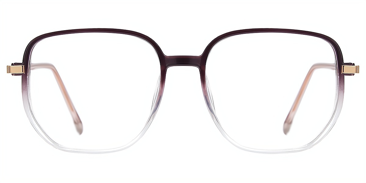 Purple Gradient Square Elegant TR90 Eyeglasses