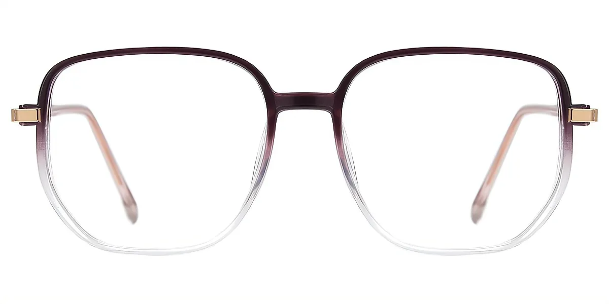 Purple Gradient Square Elegant TR90 Eyeglasses