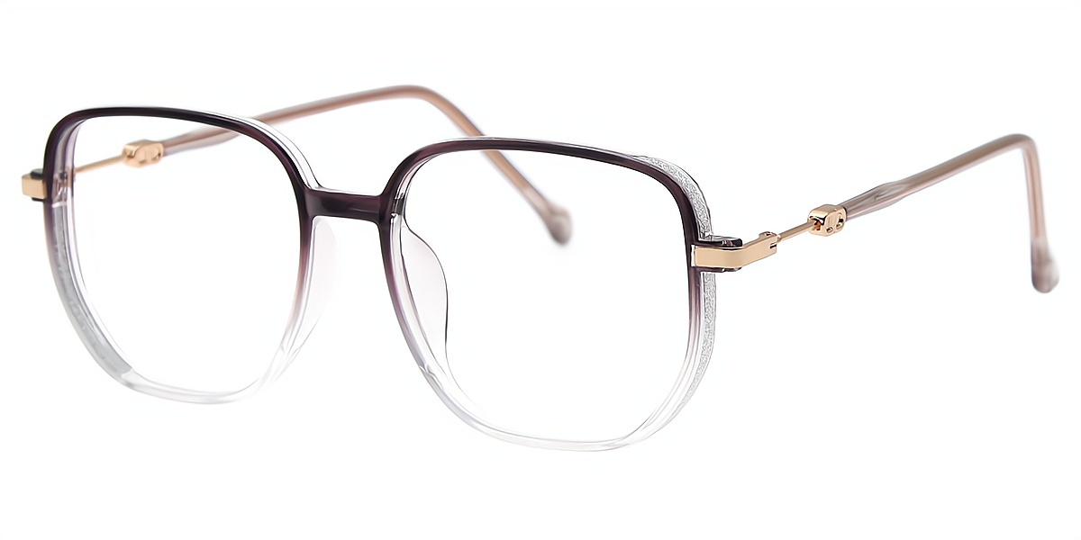 Purple Gradient Square Elegant TR90 Eyeglasses