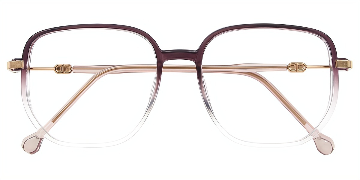 Purple Gradient Square Elegant TR90 Eyeglasses