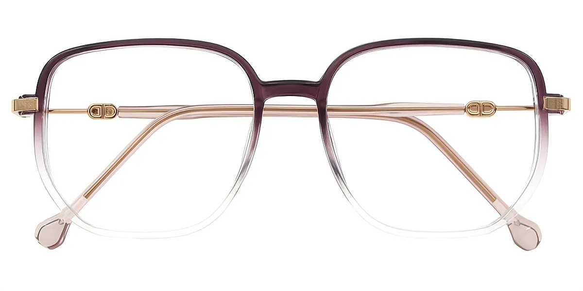 Purple Gradient Square Elegant TR90 Eyeglasses