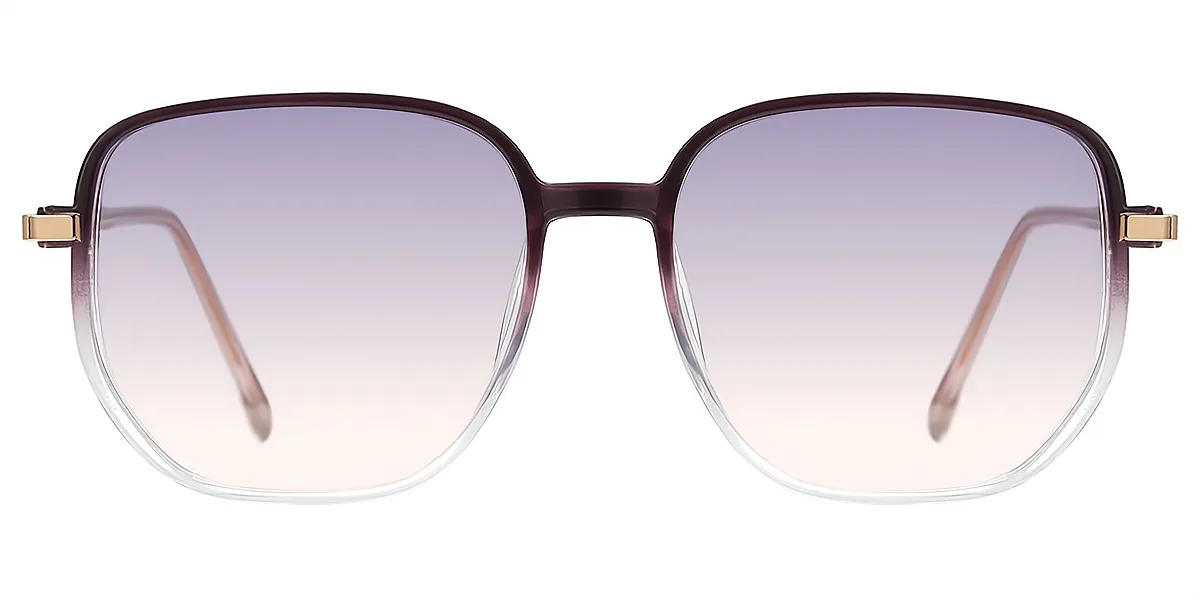 Purple Gradient Square Elegant TR90 Eyeglasses
