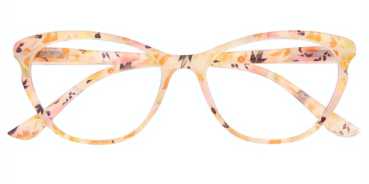 Floral Cat Eye Fancy TR90 Eyeglasses