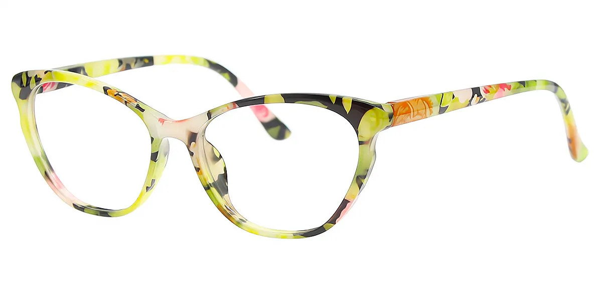 Green Cat Eye Fancy TR90 Eyeglasses