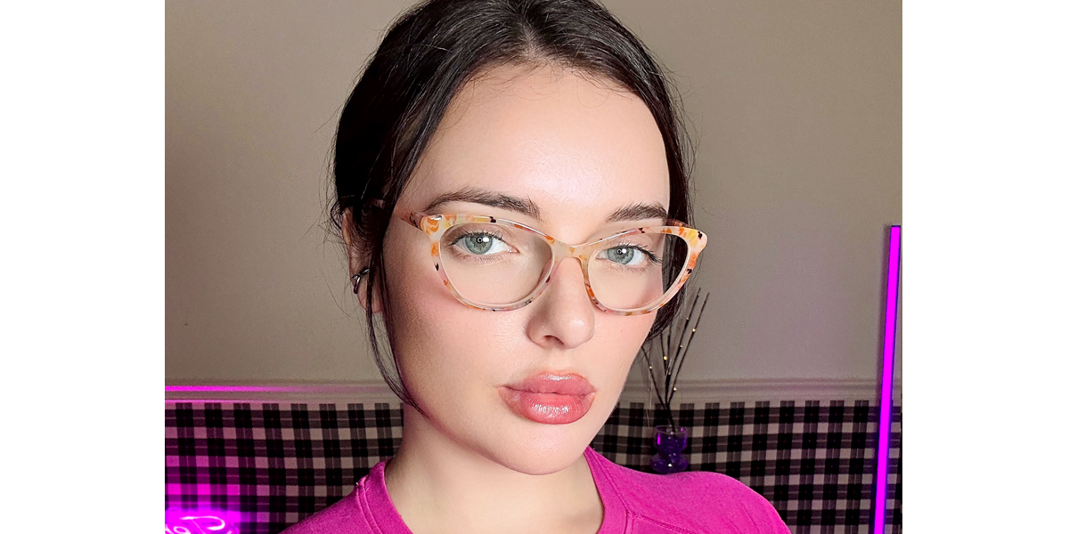Floral Cat Eye Fancy TR90 Eyeglasses