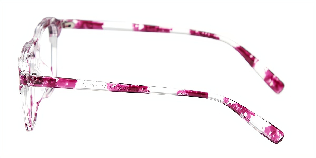Purple Geometric Fancy Plastic Eyeglasses