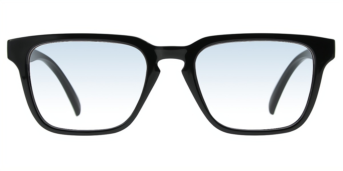 Black Rectangle Chic Plastic Eyeglasses
