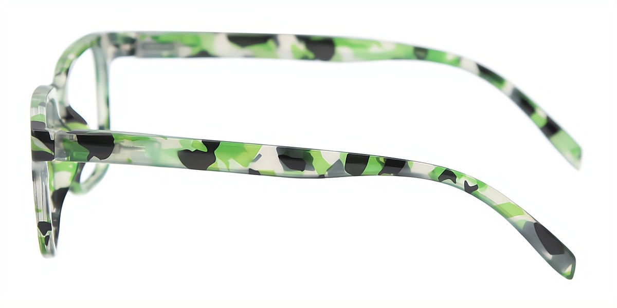 Green Horn Chic Plastic Eyeglasses
