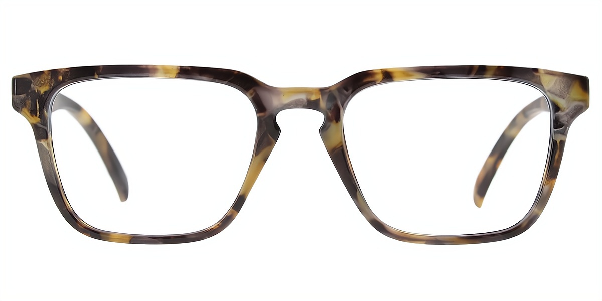 Tortoise Rectangle Chic Plastic Eyeglasses