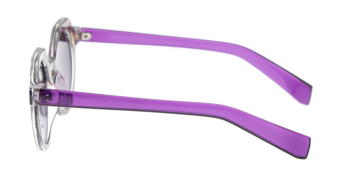 Purple Geometric Hipster Plastic Eyeglasses
