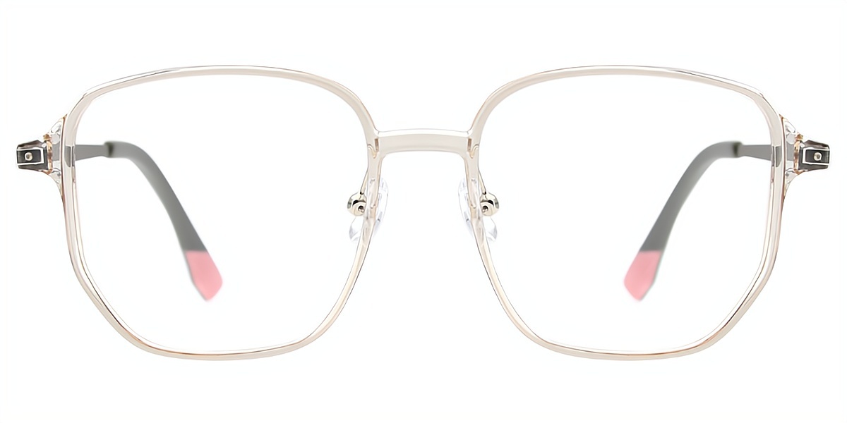 Brown Geometric Simple TR90 Eyeglasses