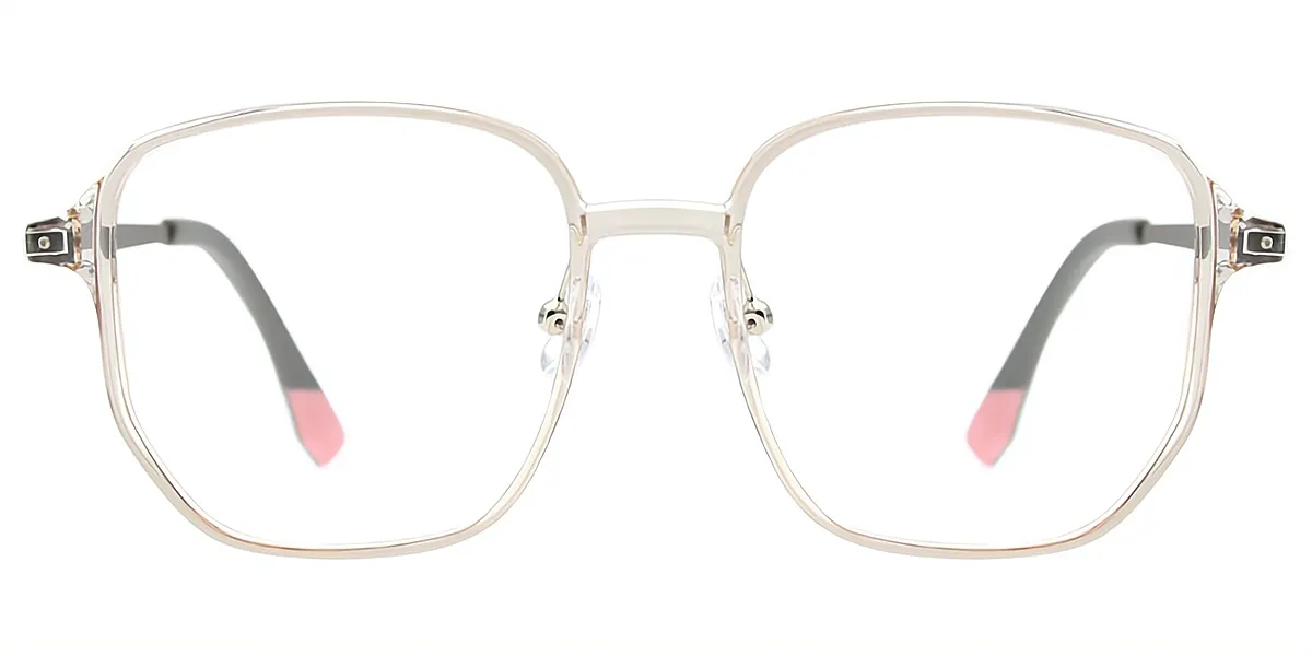 Brown Geometric Simple TR90 Eyeglasses