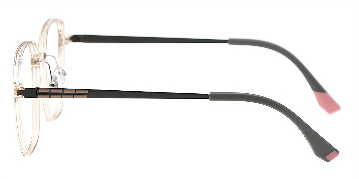 Brown Geometric Simple TR90 Eyeglasses