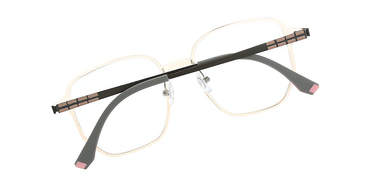 Brown Geometric Simple TR90 Eyeglasses