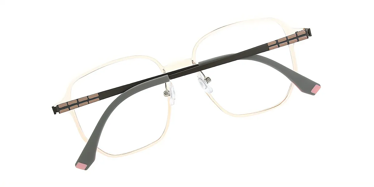 Brown Geometric Simple TR90 Eyeglasses