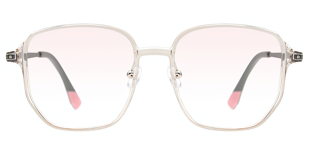Brown Geometric Simple TR90 Eyeglasses