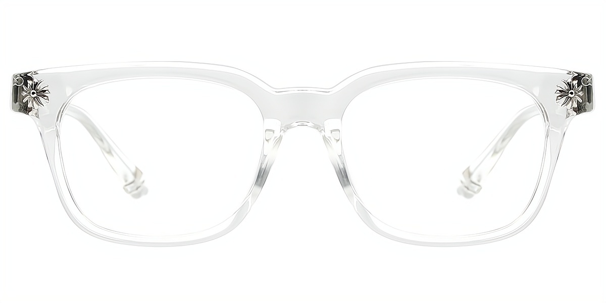 Clear Rectangle Classic Plastic Eyeglasses