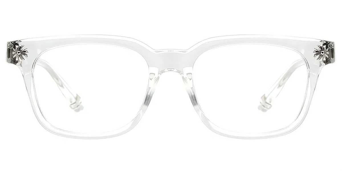 Clear Rectangle Classic Plastic Eyeglasses